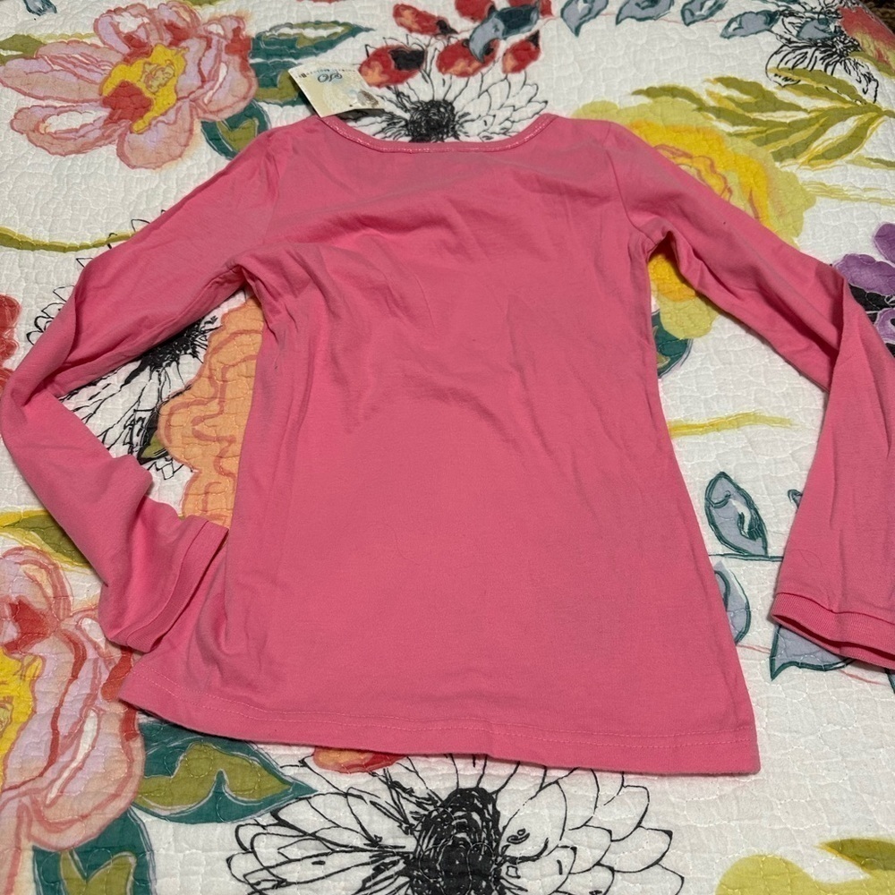 Girls pink long sleeved tee. Size 7-8, brand new!! - Picture 2 of 6